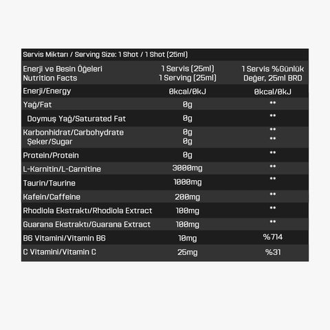 L-carnitine 3000mg+ shot 25ml