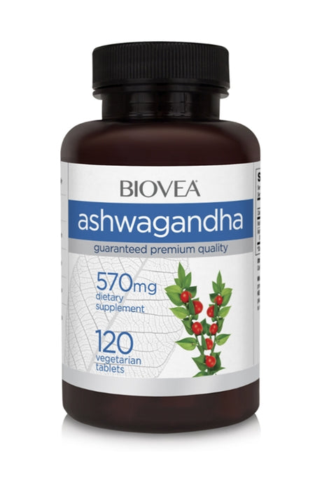 Biovea Ashwagandha 570mg 120 Vegetarian Tablets - Supplementhane