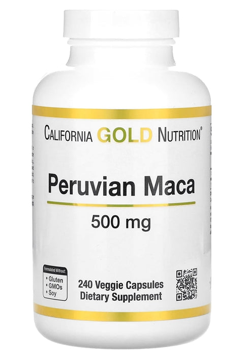 California Gold Nutrition Peruvian Maca 500 mg 240 Veggie Caps