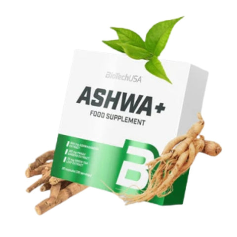 BiotechUsA Ashwagandha+Panax Ginseng+Egcg+Caffeine+Green Tea 700Mg - 30 caps