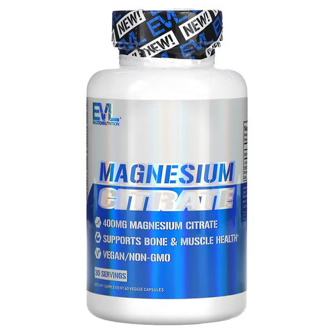 EVLution Nutrition, Magnesium(Magnezyum ) Citrate, 400 mg, 60 Vegetarian Caps