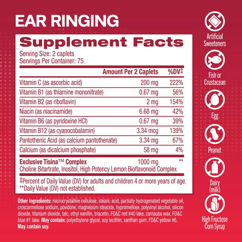 Lipo Flavonoid Ear Ringing Pantothenic Acid + Niacin+İnositol 150 Caps (Kulak çınlaması)