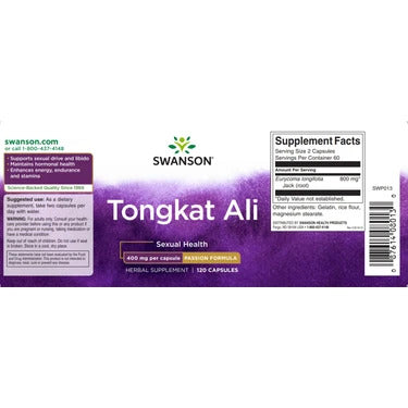 Swanson Tongkat Ali 400 mg 120 Capsules