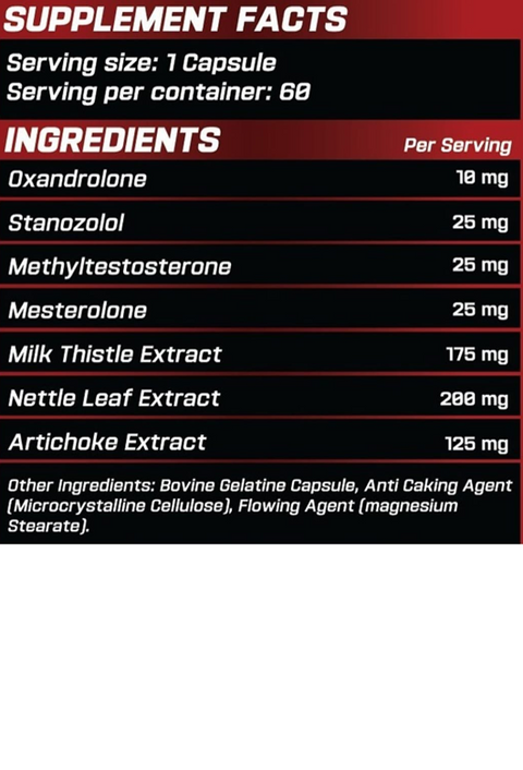 Grimlabs Undead Oxandrolone-Stanozolol 60 Kapsül - Supplementhane