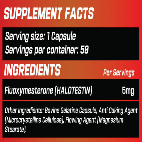GRİMLABS Halorage Halotestin 5 mg 50 Servıngs