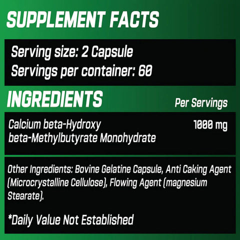 Grimlabs HMB 60 Kapsül - 1000 mg 60 Servis