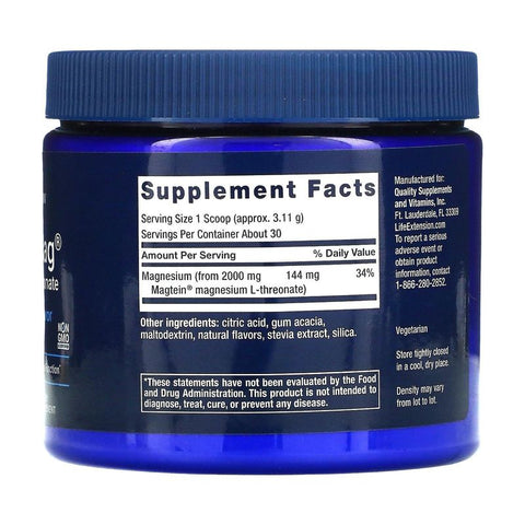 Life Extension Neuro Mag Magnesium L-Threonate Tropical Punch 93.35 g