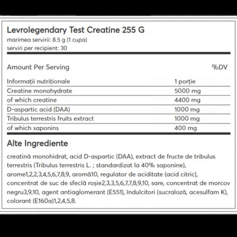 Kevin Levrone LevroLegendary Test Creatine+Daa+Tribulus 255 g