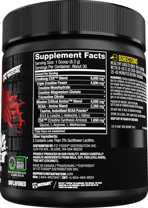 Mutant CREAKONG Creatine Creatine malate   bcaa   amino  arginine  CX8