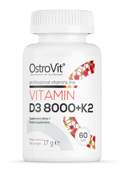 Ostrovit Vitamin D3 8000 IU + K2 - 60 Tablets - Supplementhane
