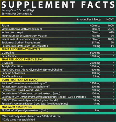 Nutrex Outlift Burn Clinically Dosed Fat Burning PreWorkout