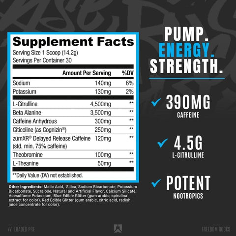 RYSE, Loaded Preworkout 30 servis (USA MENŞEİ)