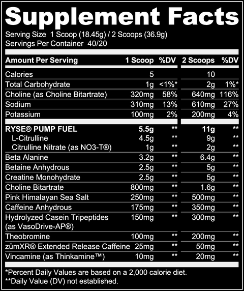 RYSE, Godzilla, PreWorkout+Creatine 40 servis (USA MENŞEİ)