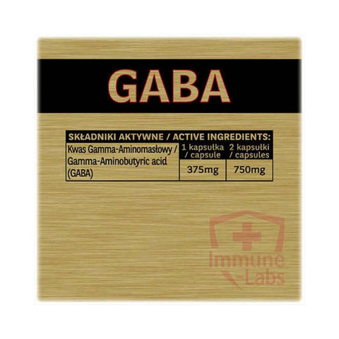 Immune Labs GABA Food supplement for stress 750 mg 150 capsules (Romanya menşei)