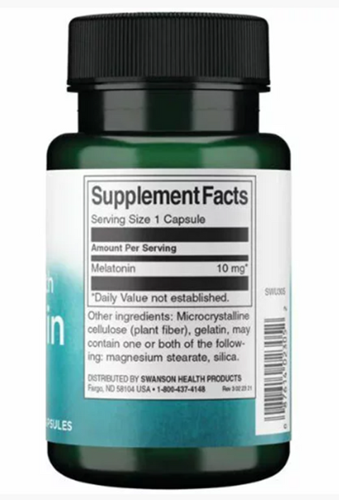 Swanson Triple Strength Melatonin 10Mg 60 Kapsül - Supplementhane