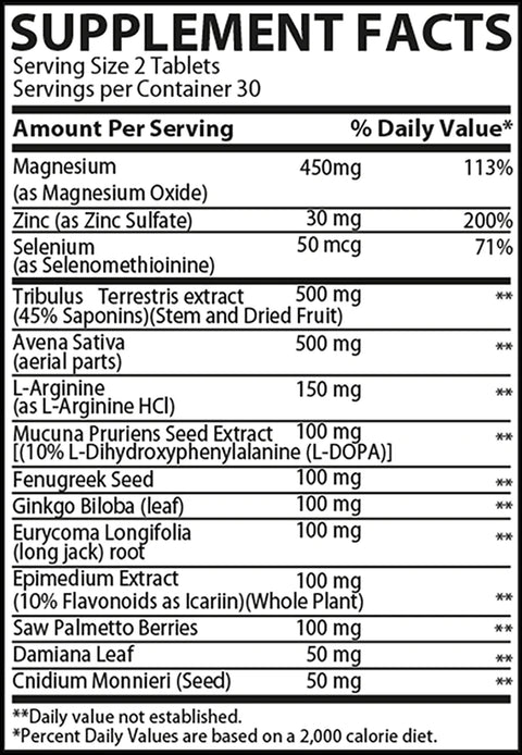 Muscle Rulz Testo Booster Tribulus Rulz 60 Tablet