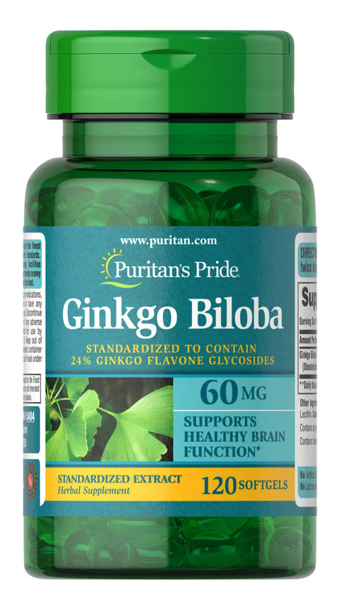 Puritan's Pride Ginkgo Biloba  60 mg 120 Caps