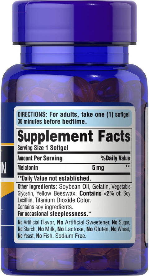 Puritan's Pride Melatonin 5 mg 60 Capsules