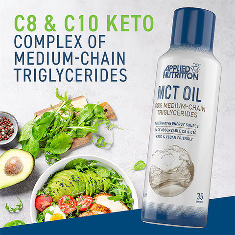 Applied Nutrition MCT Oil Keto C8-C10 490ml From Coconut Oil Keto & Low Carb Diet (35 Servings)