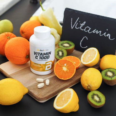 Biotech USA Vitamin C 1000 Rosehip and base flower powder Bioflavonoids 250 Tablet