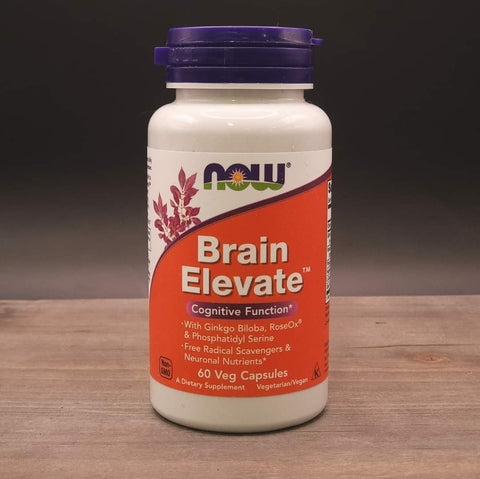 NOW Foods Brain Elevate Choline Bitartrate Phosphatidyl Serine Brain & Cognitive 60 Veg Caps