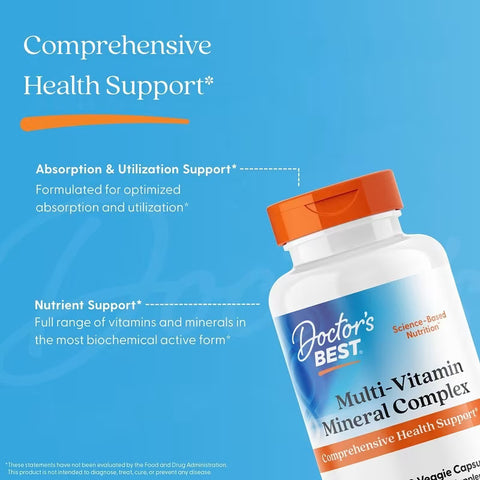 Doctor's Best MultiVitamin Mineral Complex 90 Veggie Capsules