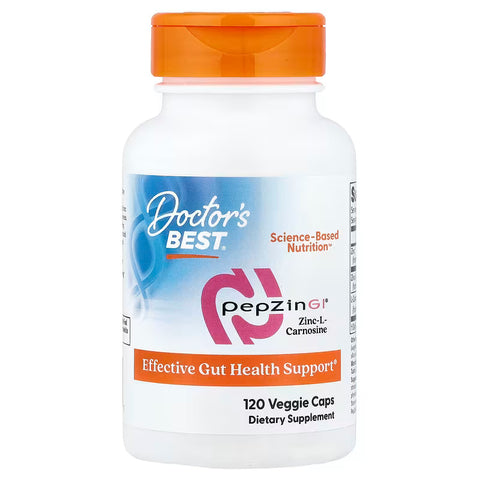 Doctor's Best PepZin GI® Zinc-L-Carnosine Digestive Complex 120 Veggie Caps