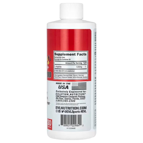 EVLution Nutrition L-Arginine Arjinin 1000 300 Ml