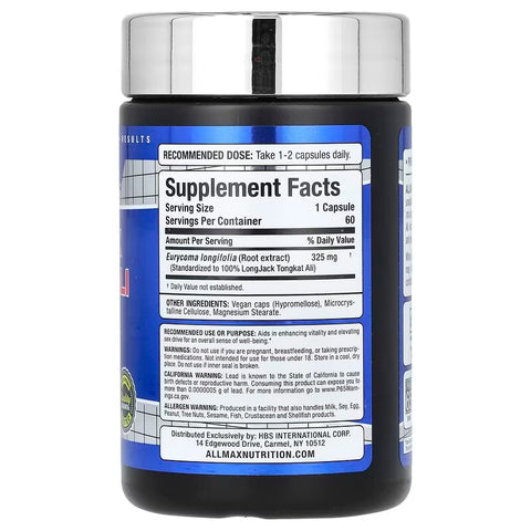 ALLMAX, Essentials, Longjack Tongkat Ali, 60 Kapsül