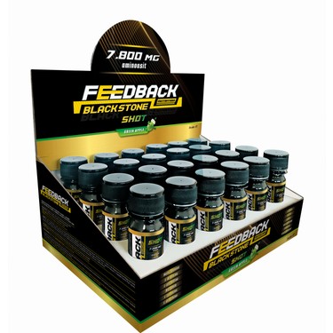 Feedback Nutrition Black Stone Shot Preworkout 24*60 ml Yeşil Elma Aromalı 48 Servis
