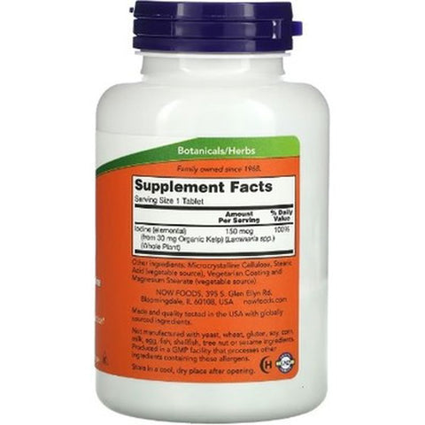 NOW Foods, Kelp, Super Greens (Yosun) 150 mcg, 200 Tablet