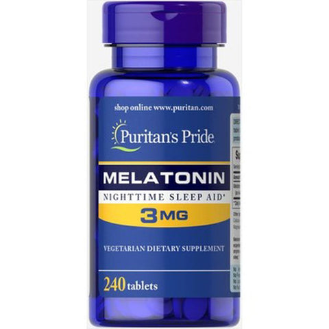 Puritan's Pride Night Sleep Melatonn 3 mg 240 Capsules