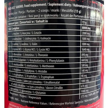 BAD ASS AMİNO (Glutamine + Beta Alanine ) 450 g