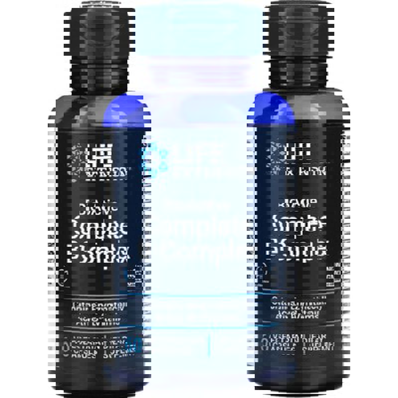 Life Extension BioActive Complete B Vitamin Complex 60 Vegetarian Caps ...