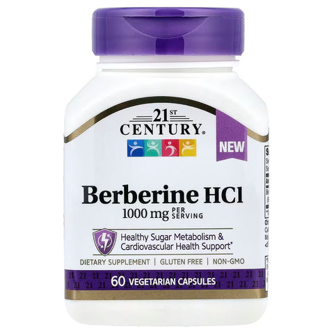 21st Century Berberine HCI Glucose Support 60 Vegetarian Capsules