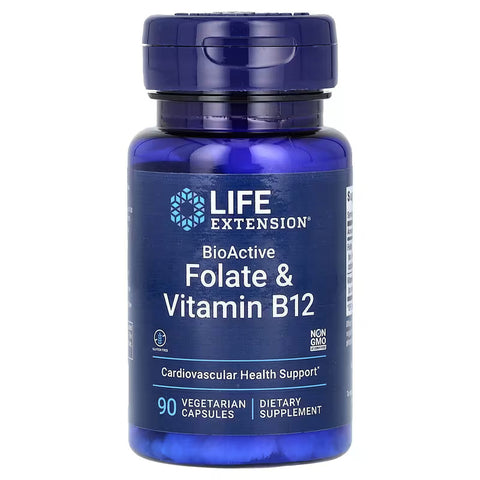 Life Extension, BioActive, Folate & Vitamin B12, 90 Vegetarian Caps