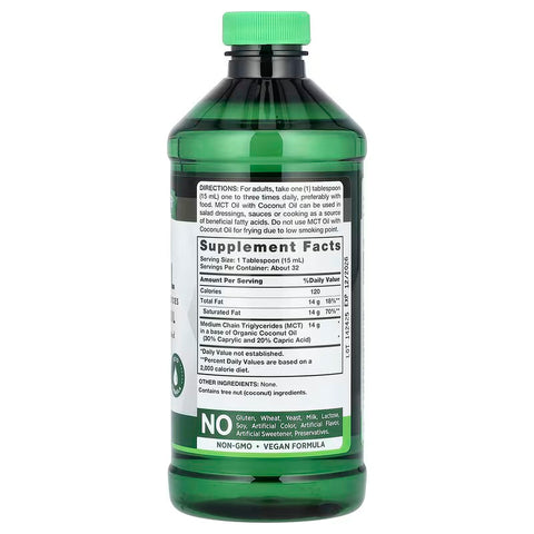 Nature's Truth MCT Oil with Coconut Oil Capric Acid 473 ml