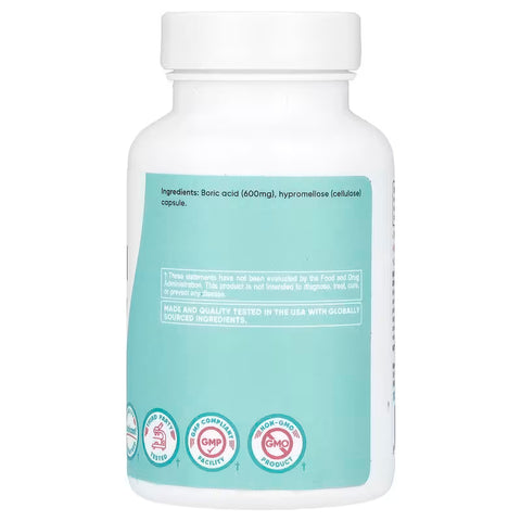 Nutricost Women Boric Acid Candida & Yeast Treatments Vaginal Suppository 600 mg 60 Capsules