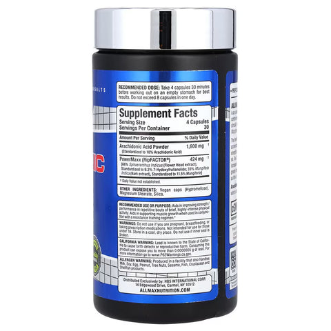 ALLMAX, Essentials Arachidonic Acid+ PowerMaxx 120 Capsules