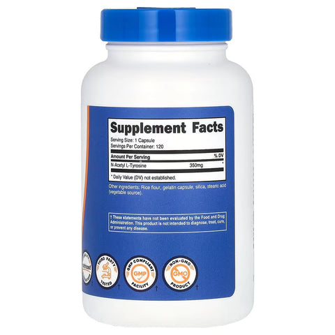 Nutricost N-Acetyl L-Tyrosine 350 mg 120 Capsules
