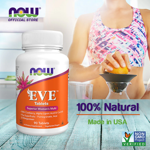 NOW Foods, EVE, Superior Women's Multi Vitamin (Molybdenum+İnositol+Selenium+CoQ10 90 Softgels