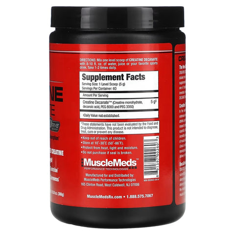 MuscleMeds, Creatine Decanate 300 Gr - 60 SERVİS (ABD VERSİYON)