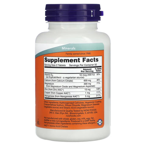 Now Calcium(Kalsiyum) Citrate (Zinc+Copper+Magnesium) 100 Tablets