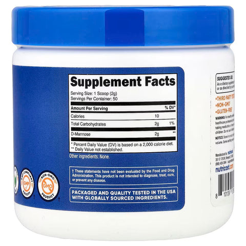Nutricost D-Mannose Unflavored 100 g