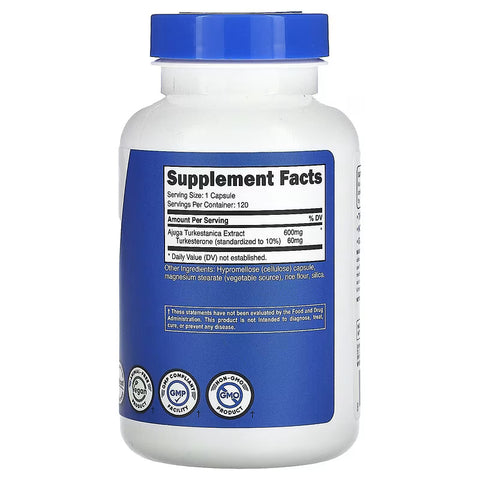 Nutricost Performance Ajuga Turkesteron 600 mg 120 Capsules