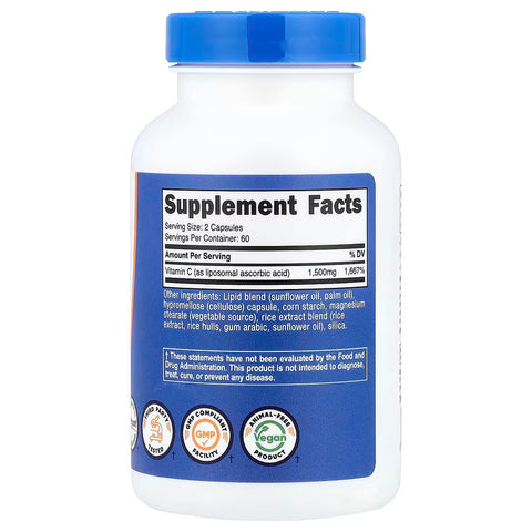 Nutricost Liposomal Vitamin C 120 Capsules