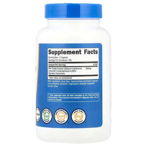 Nutricost Milk Thistle 80% 300 mg 120 Caps