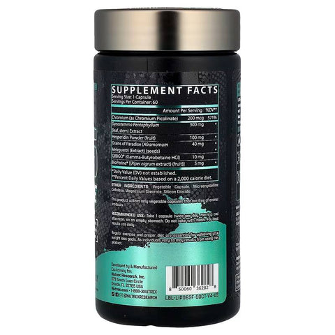 Nutrex Research Lipo6 Appetite Control & Hesperidin Stim Free 60 Caps