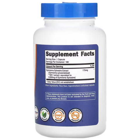 Nutricost Gymnema Sylvestre 3,500 mg 180 Capsules