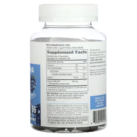 Himalaya Organic Ashwagandha Ksm66 56 Gummies
